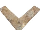 Travertin Margelle jaune Angle Rentrant 61 x 61 x 3 cm