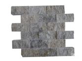  Travertin Gris Silver Mosaïque sur filet 30,5 x 30,5 cm
