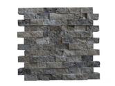  Travertin Gris Silver Mosaïque sur filet 30,5 x 30,5 cm