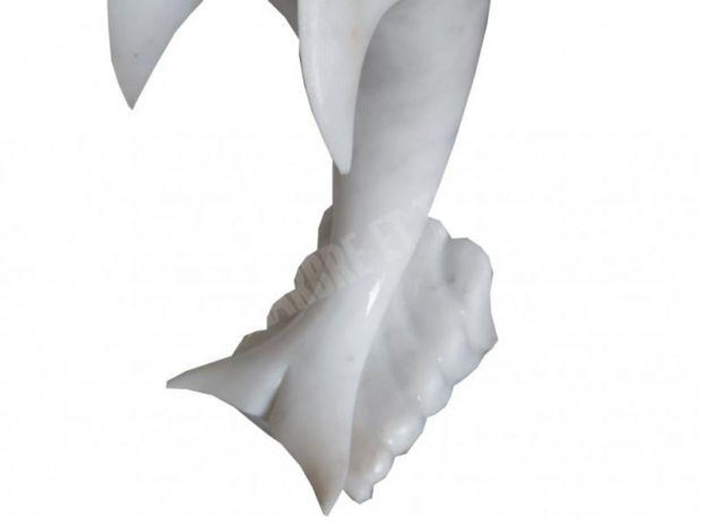 Décoration - art Var Forcalqueiret - 83136 - Photos Vivastreet Marbre Blanc Dauphin Sculpture 60 x 45 cm