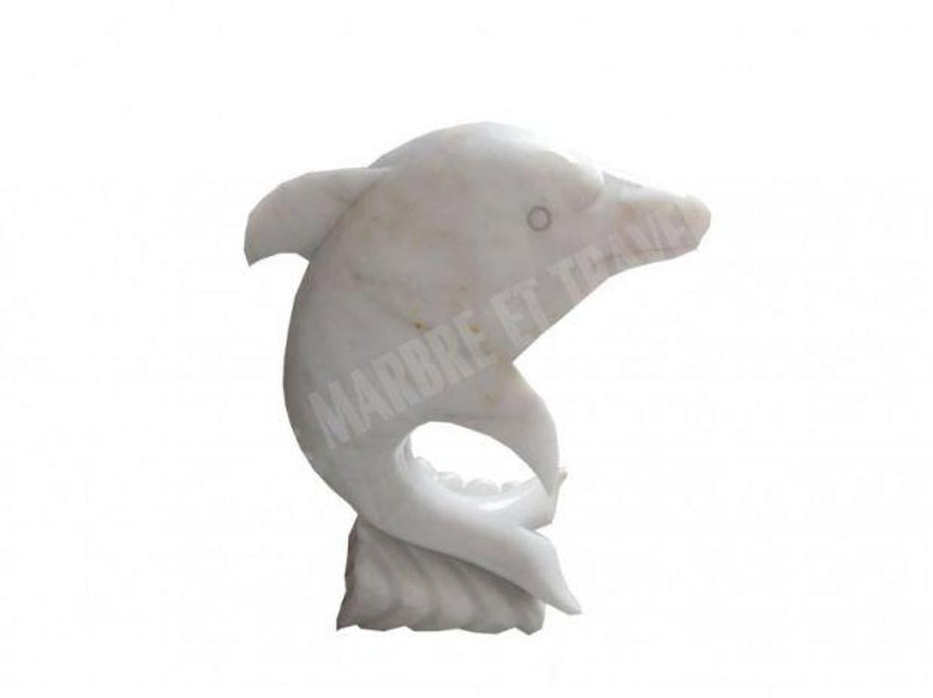 Décoration - art Var Forcalqueiret - 83136 - Photos Vivastreet Marbre Blanc Dauphin Sculpture 60 x 45 cm