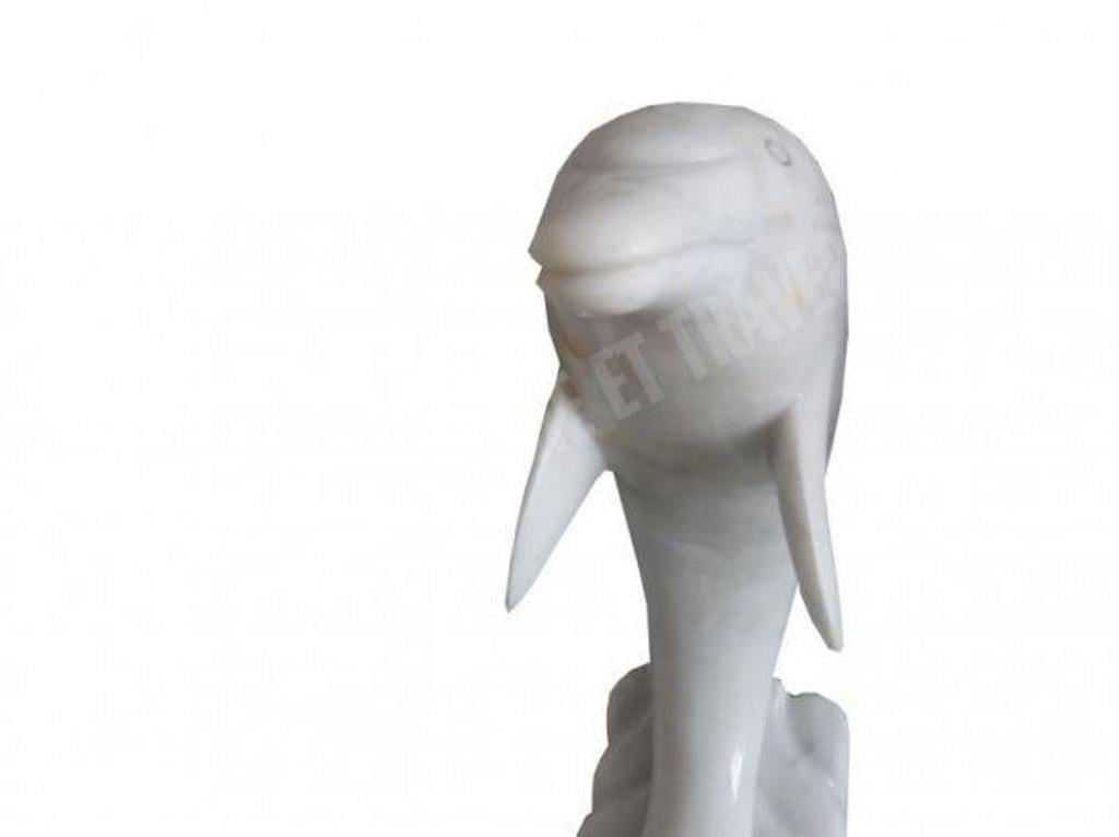 Décoration - art Var Forcalqueiret - 83136 - Photos Vivastreet Marbre Blanc Dauphin Sculpture 60 x 45 cm