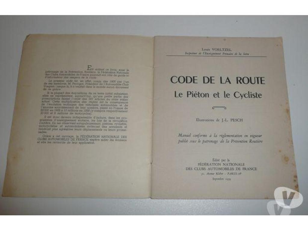 Livres occasion Seine-et-Marne Meaux - 77100 - Photos Vivastreet CODE DE LA ROUTE 1959