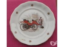 Assiette decorative motif voiture
