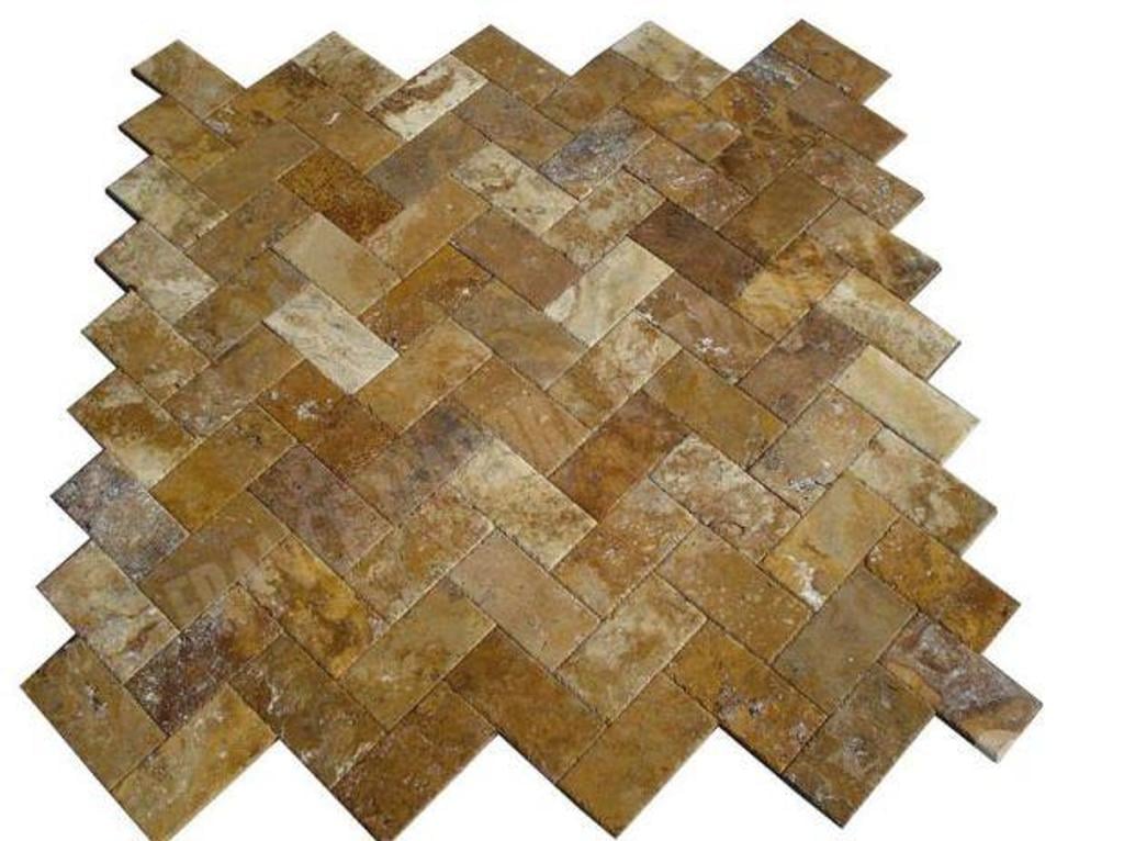 Décoration - art Var Forcalqueiret - 83136 - Photos Vivastreet Travertin Jaune Or Pavé 15 x 30,5 cm