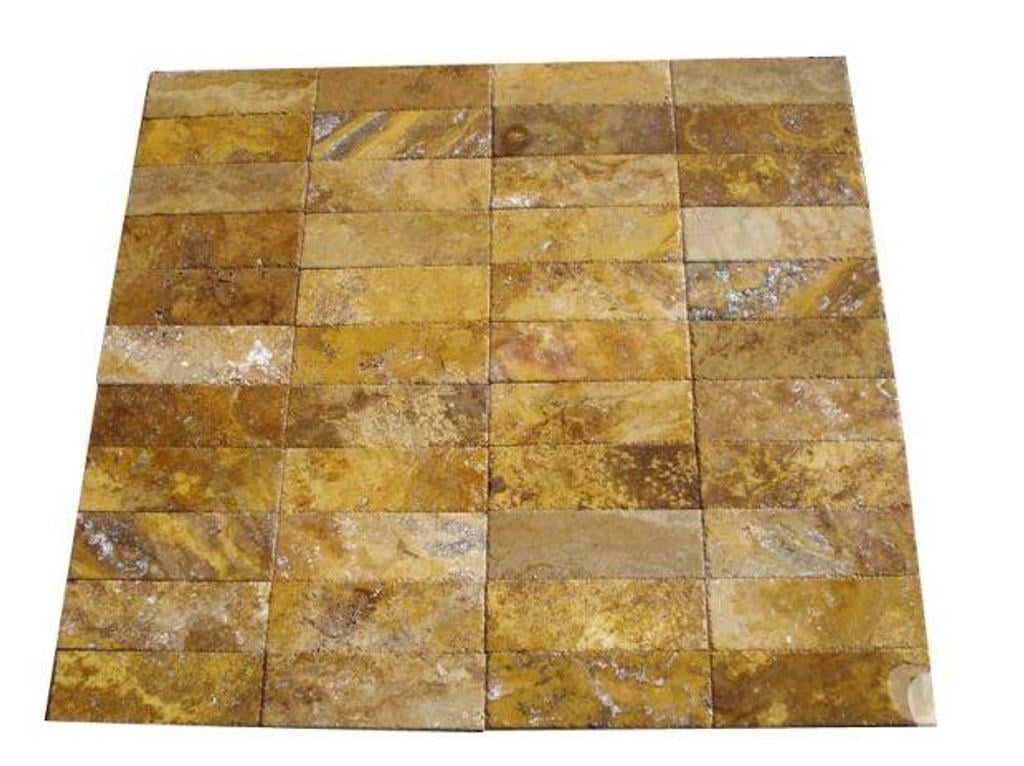 Décoration - art Var Forcalqueiret - 83136 - Photos Vivastreet Travertin Jaune Or Pavé 15 x 45 cm