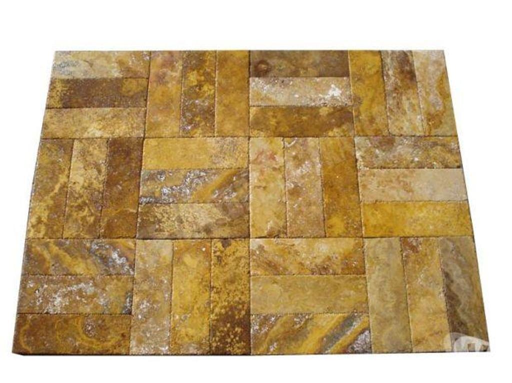 Décoration - art Var Forcalqueiret - 83136 - Photos Vivastreet Travertin Jaune Or Pavé 15 x 45 cm