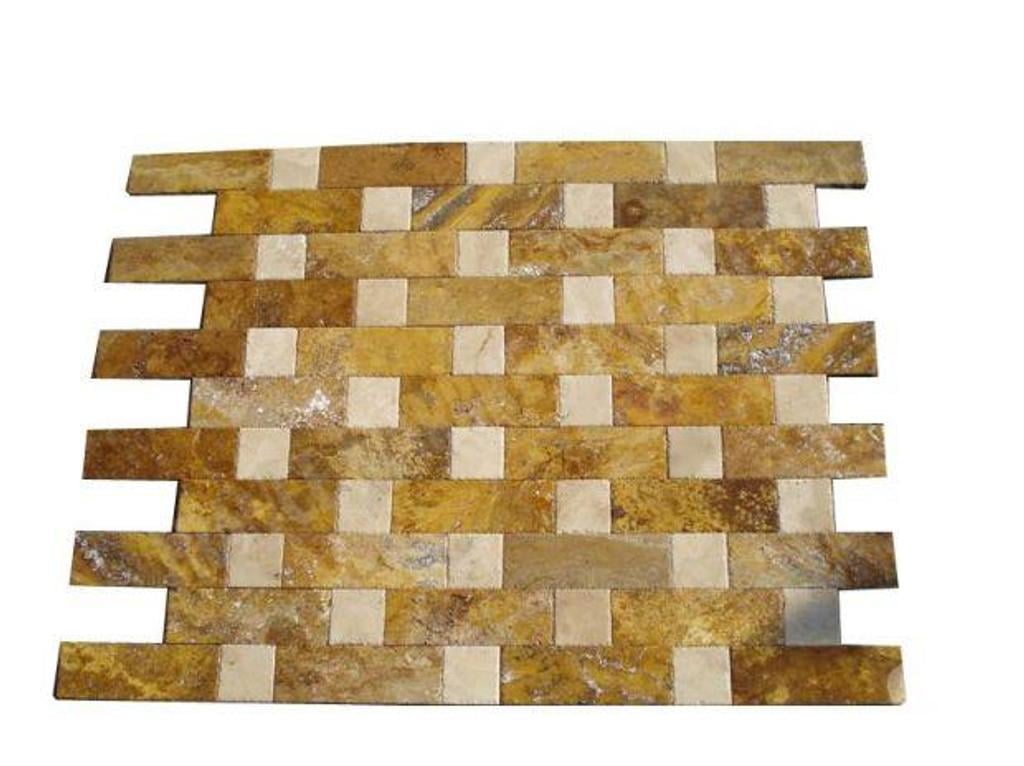 Décoration - art Var Forcalqueiret - 83136 - Photos Vivastreet Travertin Jaune Or Pavé 15 x 45 cm