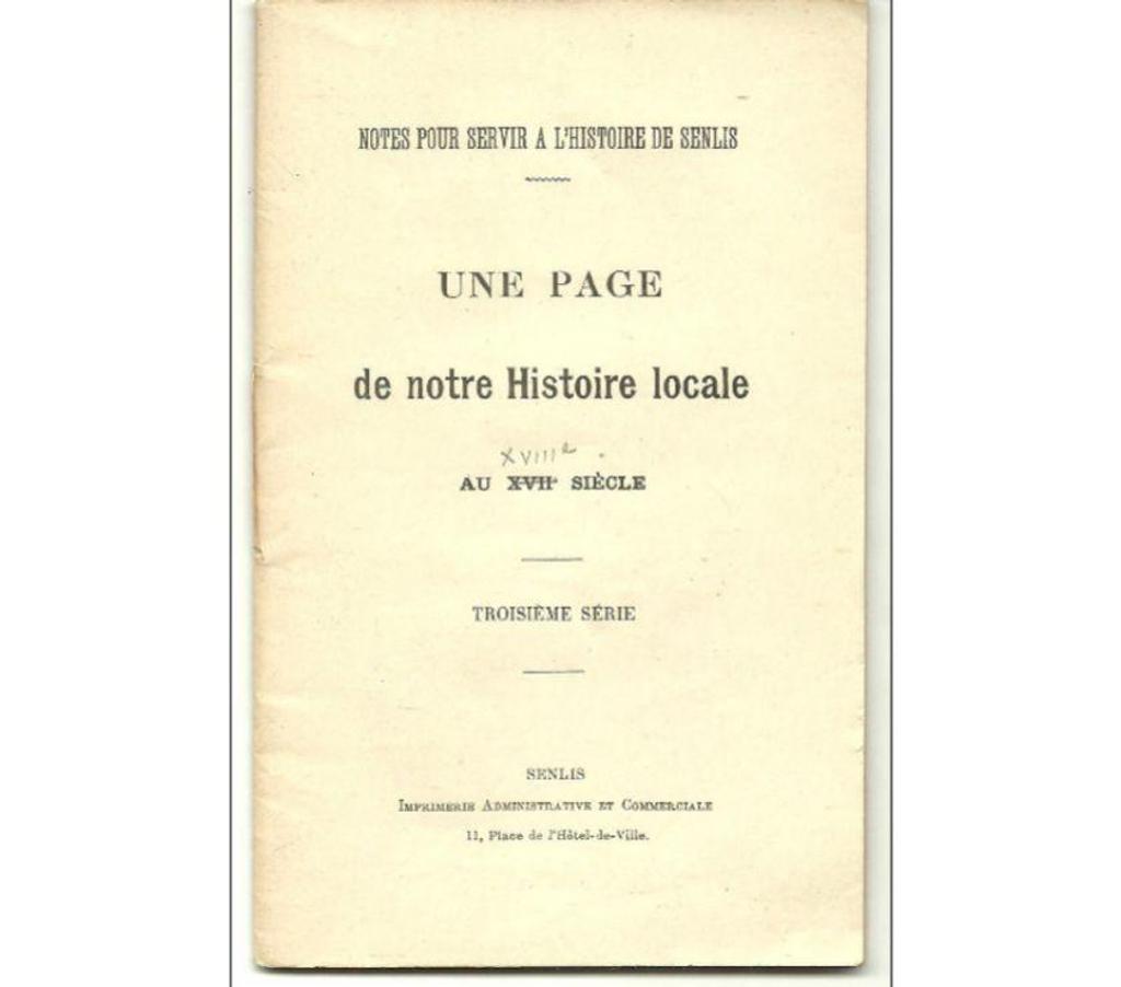 Livres occasion Tarn-et-Garonne Montauban - 82000 - Photos Vivastreet Notes pour servir à l´histoire de senlis, une page de notre 
