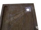  Travertin Noce Marron Bac A Douche 90 x 90 cm