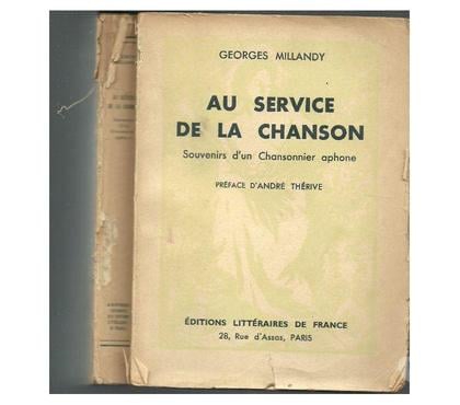 Livres occasion Montauban Tarn-et-Garonne - Photos Vivastreet Georges MILLANDY Au service de la chanson - 1939