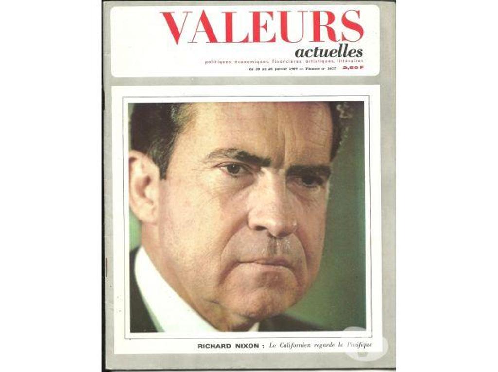 Livres occasion Tarn-et-Garonne Montauban - 82000 - Photos Vivastreet VALEURS ACTUELLES N° 1677 du 20 janvier 1969 - Richard NIXON