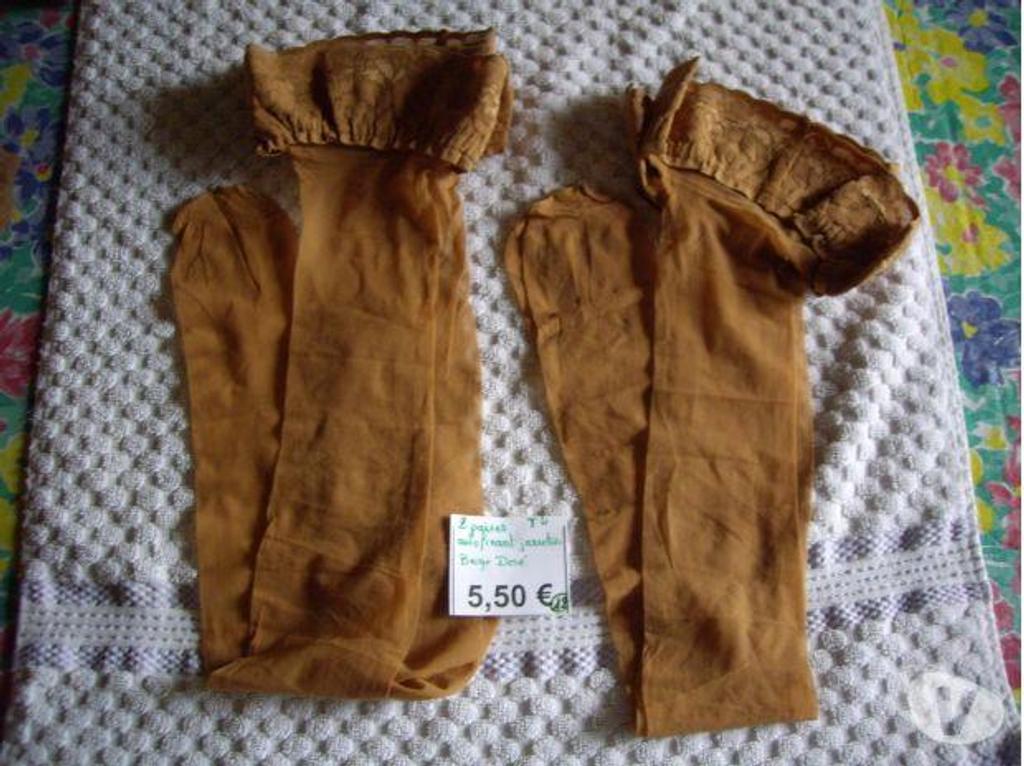Vêtements occasion Bas-Rhin Bouxwiller - 67330 - Photos Vivastreet Paires de BAS AUTOFIXANTS à JARRETIÈRE T4 + T6