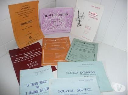 Instruments de musique Meaux Seine-et-Marne - Photos Vivastreet Lot de PARTITIONS musique SOLFEGE et CLARINETTE