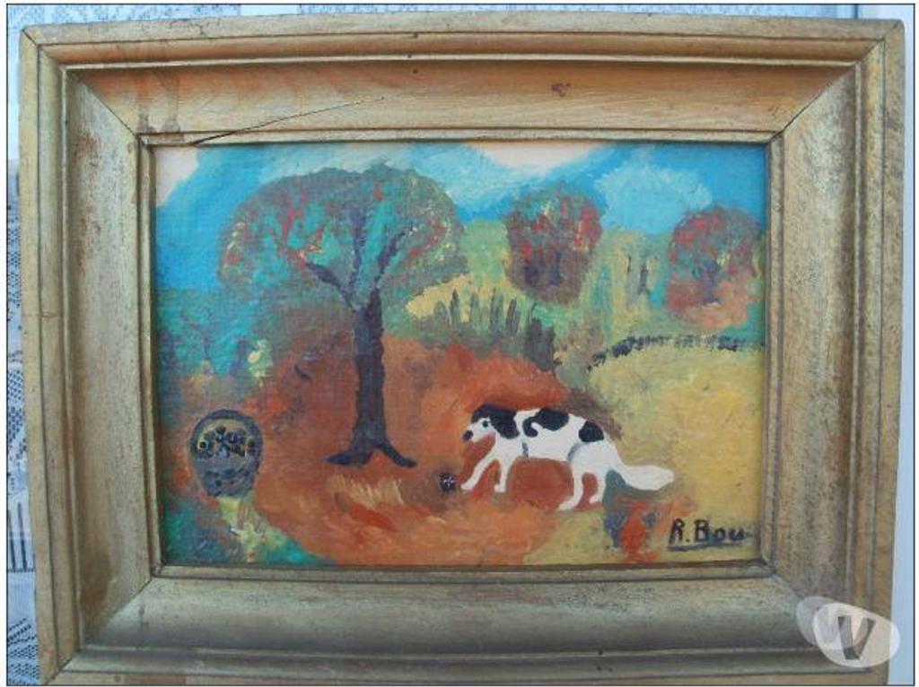 Collection Tarn-et-Garonne Montauban - 82000 - Photos Vivastreet Chien DIKOU Huile sur toile encadrée signée R. BOU