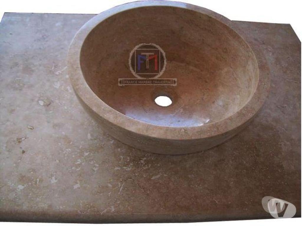  Bouches-du-Rhône Lancon Provence - 13680 - Photos Vivastreet Travertin Classique Plan Vasque 100 x 60 x 3 cm à 300€ HT 