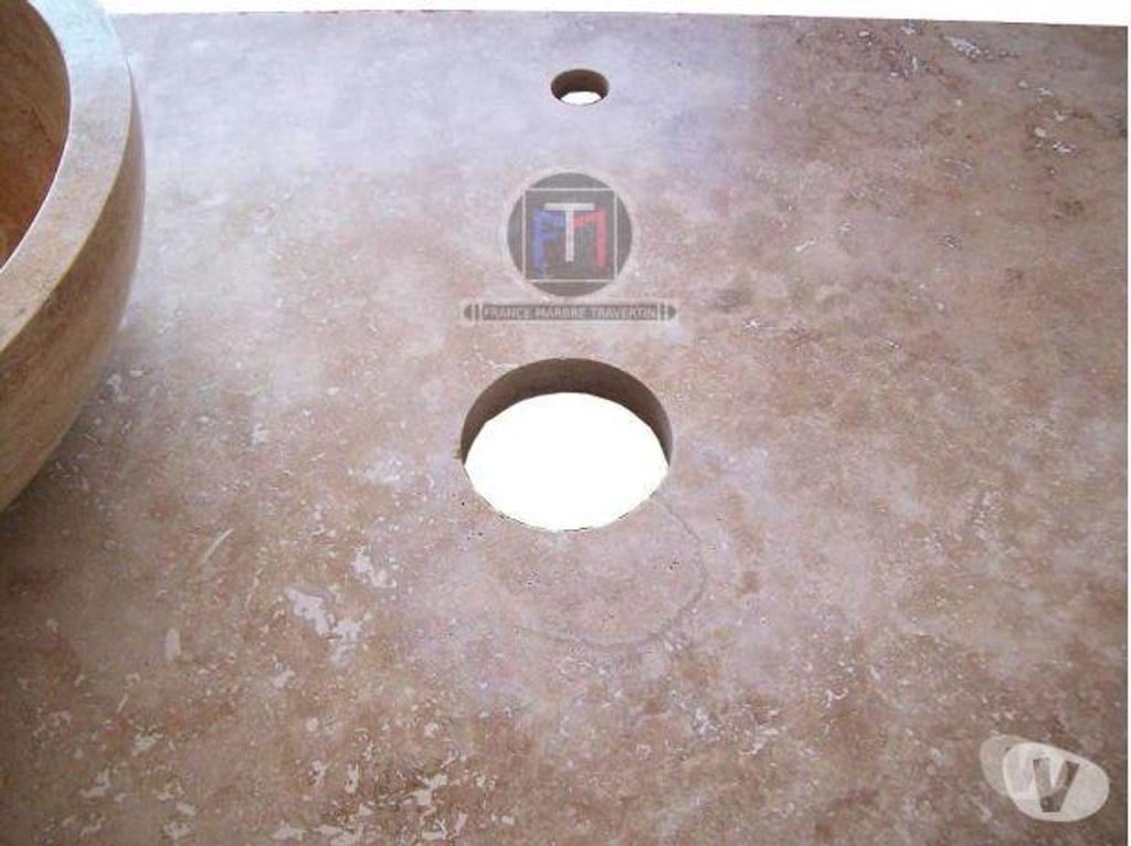  Bouches-du-Rhône Lancon Provence - 13680 - Photos Vivastreet Travertin Classique Plan Vasque 100 x 60 x 3 cm à 300€ HT 