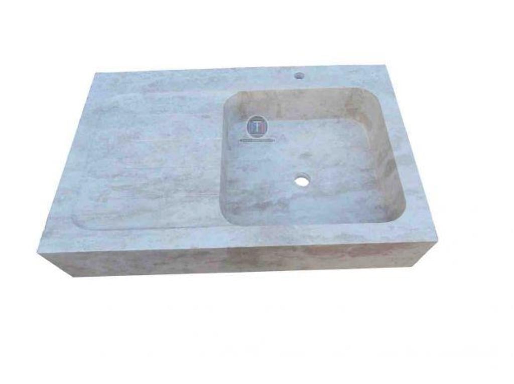  Bouches-du-Rhône Lancon Provence - 13680 - Photos Vivastreet Travertin Évier 1 Bac avec Égouttoir 90 x 60 x18cm à 550€HT