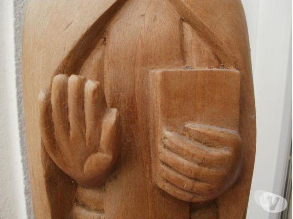 Décoration - art Tarn-et-Garonne Montauban - 82000 - Photos Vivastreet Statue d'un moine, sculpture en bois signée SARRADET P 