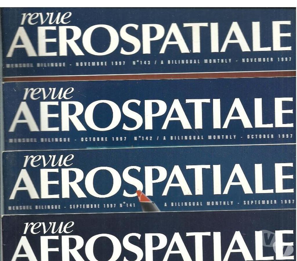 Livres occasion Tarn-et-Garonne Montauban - 82000 - Photos Vivastreet Lot de 5 - REVUE AEROSPATIALE mensuel bilingue - n° 119 -131