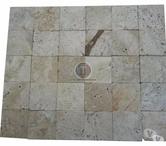 Travertin Ivoire 10x10x1 cm Antique Rustique