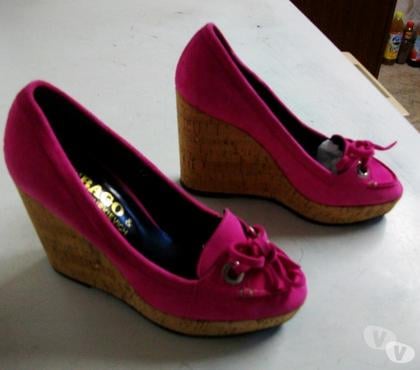 Chaussures Bouxwiller Bas-Rhin - Photos Vivastreet Escarpins talons compensés Fuchsia pt 37-neufs-5€