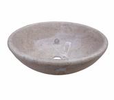  Travertin Classique Beige Vasque Modèle Bol Rond Rustique