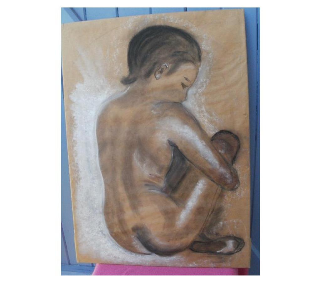 Collection Tarn-et-Garonne Montauban - 82000 - Photos Vivastreet Tableau signé femme nue sur papier kraft 39 cm x 54 cm