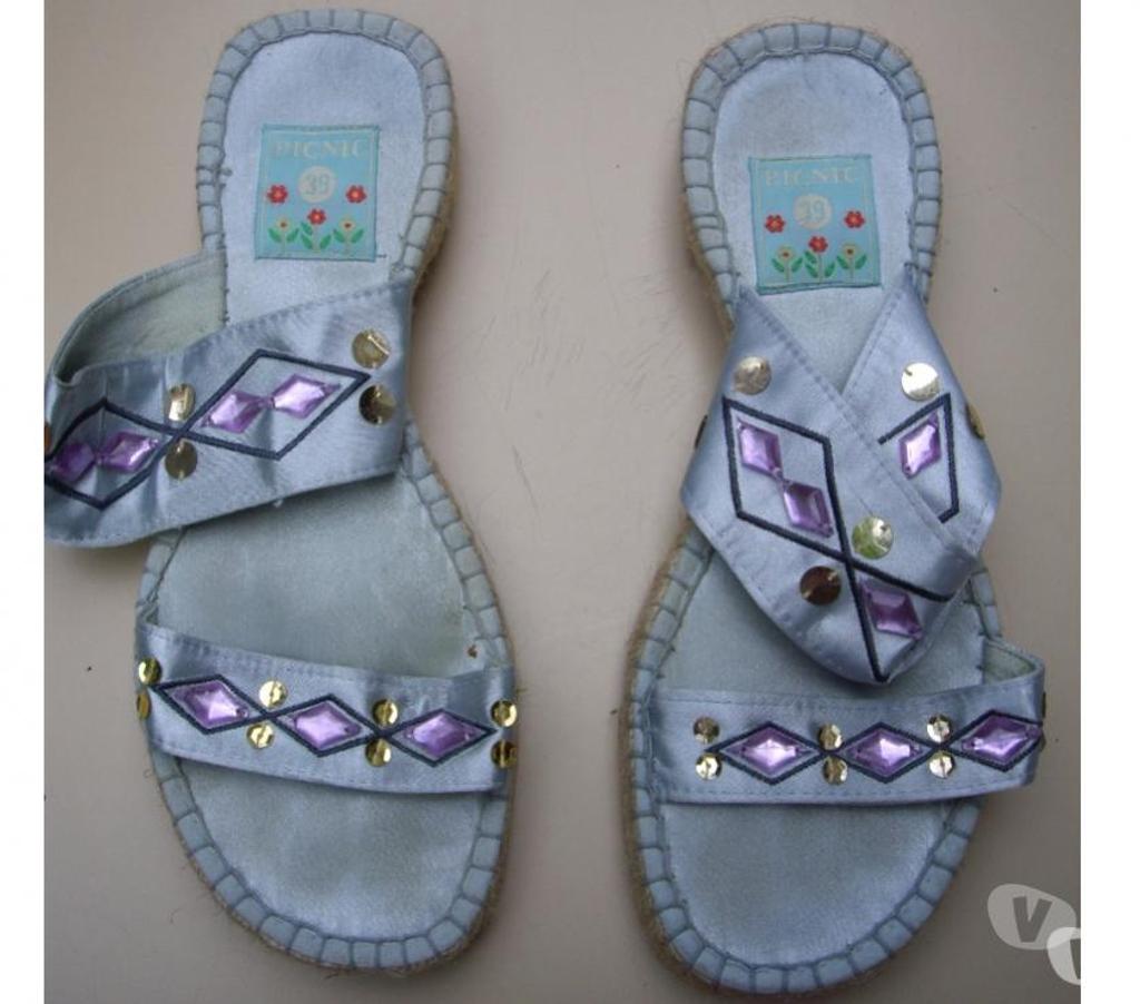 Chaussures Bas-Rhin Bouxwiller - 67330 - Photos Vivastreet Mules-Espadrilles Gris Perlés pt 39 à 4 €