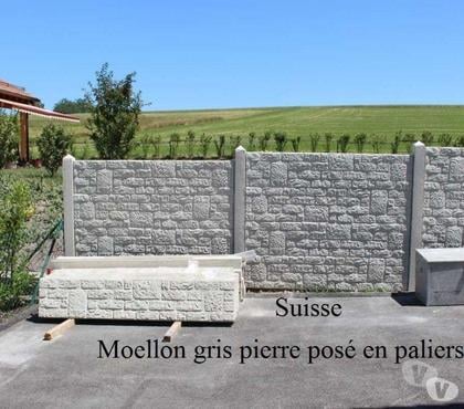 Photos Vivastreet Dalles de cloture strucurées en surplus. Fin de chantier.