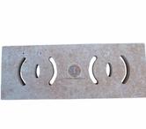  Travertin Clss Grille 19x50x3 cm Rond Rainure REF 1165 