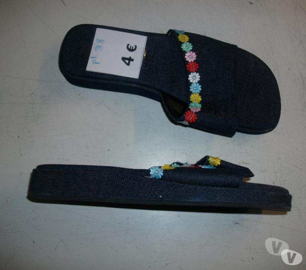 Chaussures Bas-Rhin Bouxwiller - 67330 - Photos Vivastreet Mules en Bleu Jean bande fleurie pt 38 
