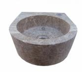 Marbre Emperador Lave main Angle 40x40x10 cm Adoucie 