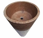 Travertin Noce Marron Piédestal Vasque 500€ HT Lot