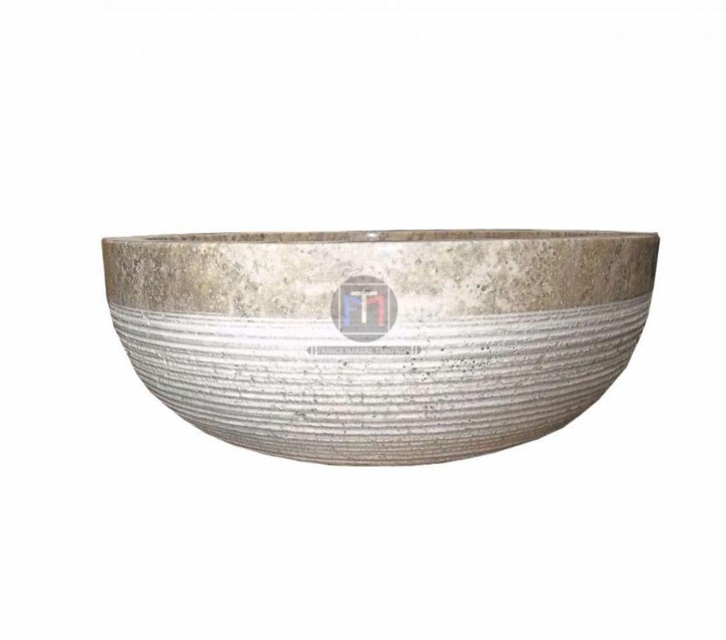  Bouches-du-Rhône Lancon Provence - 13680 - Photos Vivastreet Travertin Gris Vasque Model Bol Strié 180€ HT piece