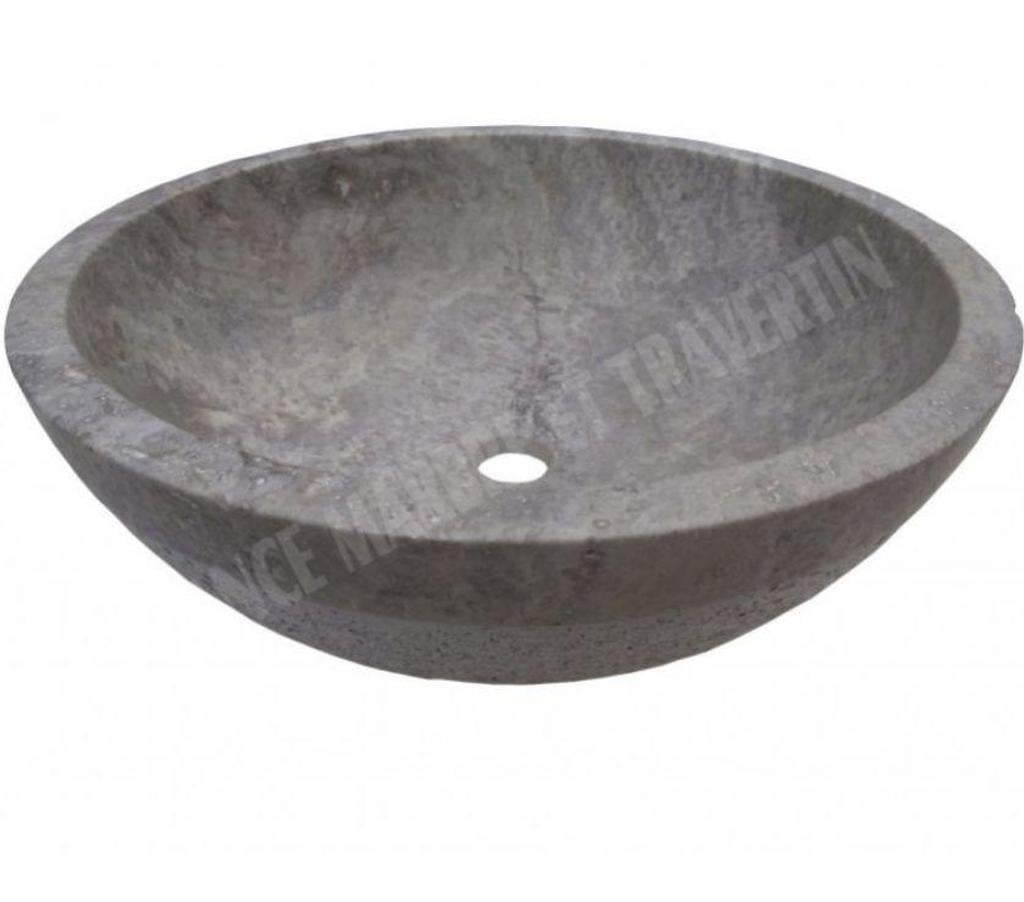 Décoration - art Var Forcalqueiret - 83136 - Photos Vivastreet Travertin Gris Silver Vasque Model Petit Bol Strié 