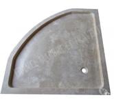 Travertin Classique Beige Bac A Douche Angle Exterieur 90 x 