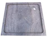  Travertin Gris Silver Bac A Douche 100 x 90 cm