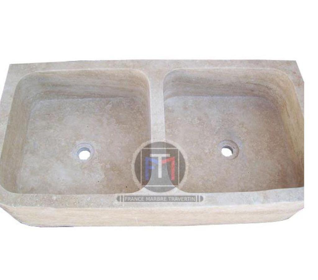  Var Forcalqueiret - 83136 - Photos Vivastreet Travertin Classique Beige Évier 2 Bac 90 x 46 cm