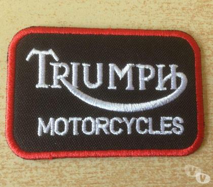 Pièces et services moto Carnon Hérault - Photos Vivastreet Écusson triumph motor cycles thermocollant noir