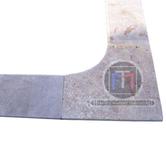Travertin Noce Marron Margelle Angle Rentrant 61x61 cm