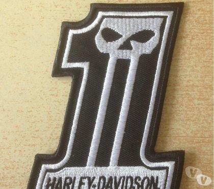 Pièces et services moto Carnon Hérault - Photos Vivastreet écusson brodé harley 1% tête de mort 10x7 cm