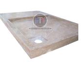 Travertin Classique Beige Bac A Douche 130 x 90 cm