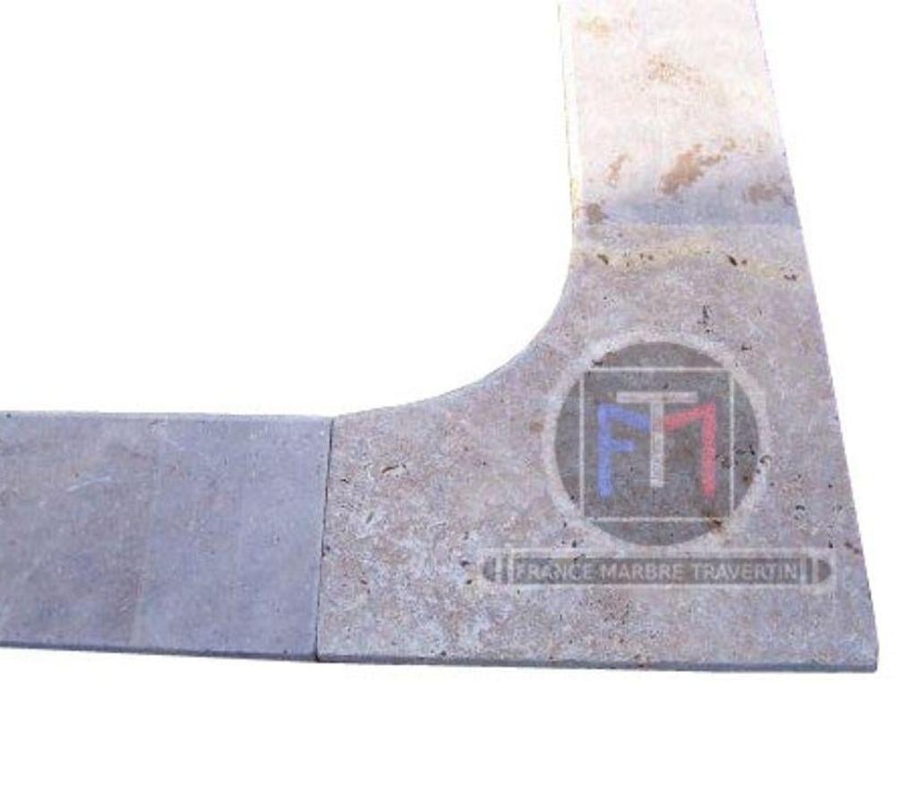 Décoration - art Var Forcalqueiret - 83136 - Photos Vivastreet Travertin Noce Marron Margelle Angle Rentrant 61x61 cm