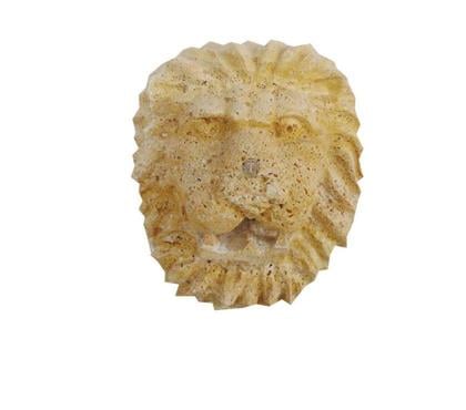 Décoration - art Forcalqueiret Var - Photos Vivastreet Travertin Jaune Or Tête de Lion Sculpture 40x30cm