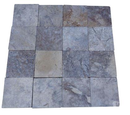 Décoration-Art-Antiquité Forcalqueiret Var - Photos Vivastreet Travertin Gris Silver Pavée 15x15cm
