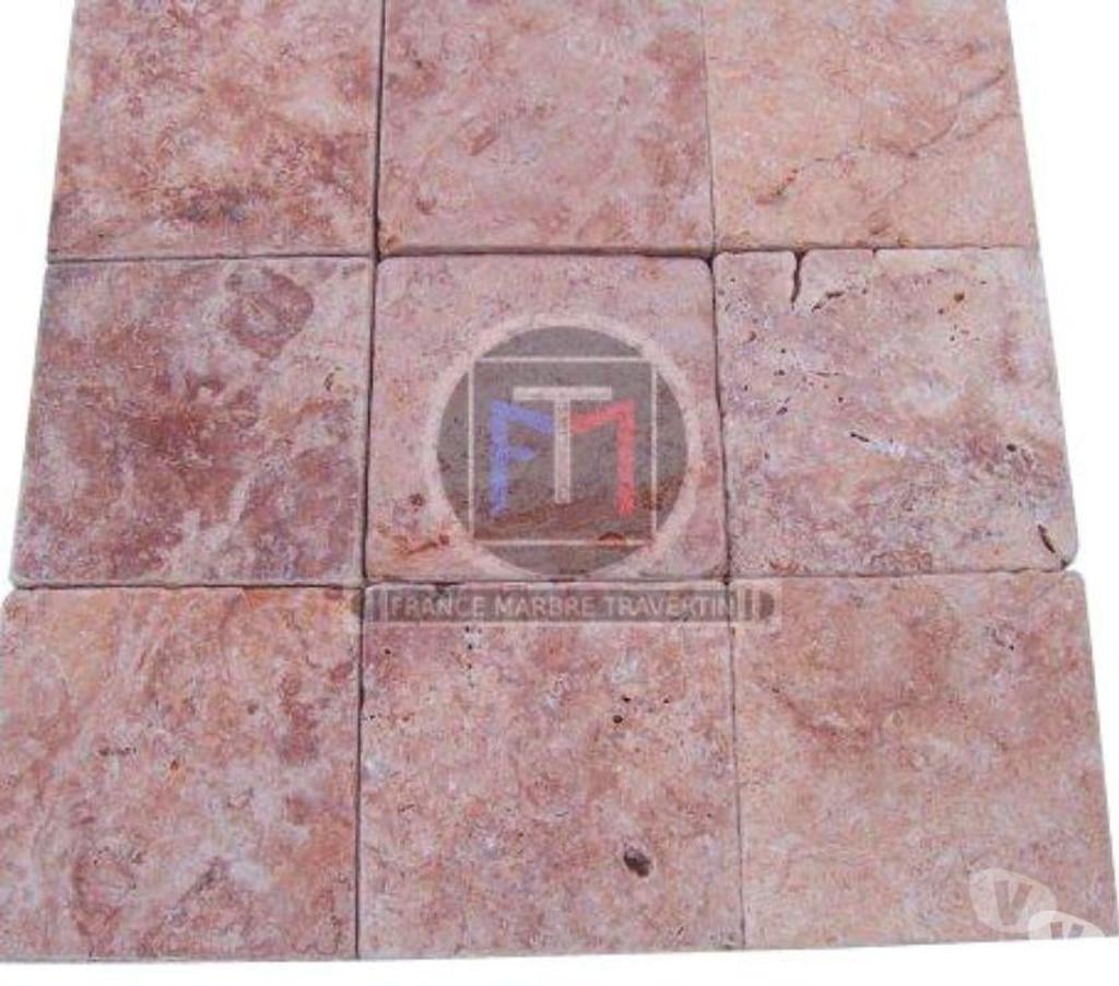 Décoration - art Var Forcalqueiret - 83136 - Photos Vivastreet Travertin Rose Rouge 15x15cm Pavée