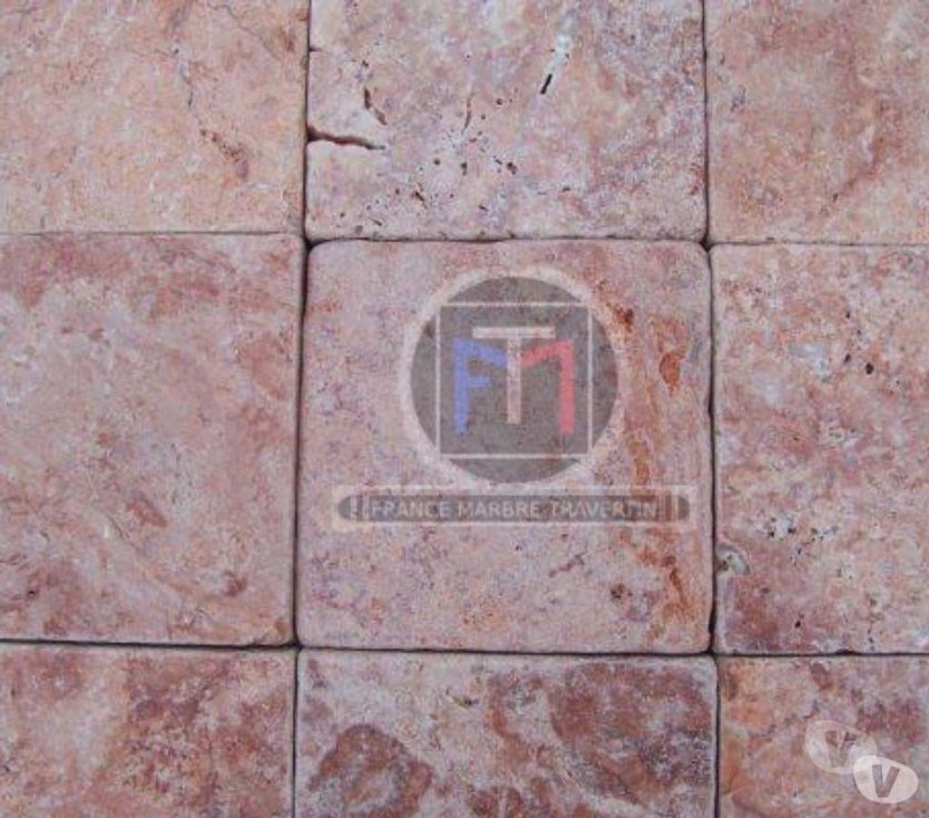 Décoration - art Var Forcalqueiret - 83136 - Photos Vivastreet Travertin Rose Rouge 15x15cm Pavée