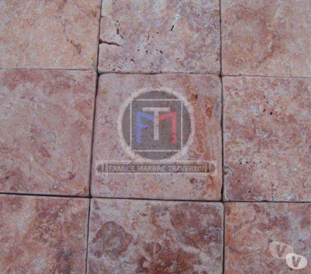 Décoration - art Var Forcalqueiret - 83136 - Photos Vivastreet Travertin Rose Rouge 15x15cm Pavée