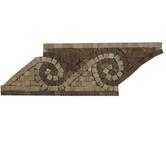 Travertin Beige - Marron Frises Mosaïque 30x15cm